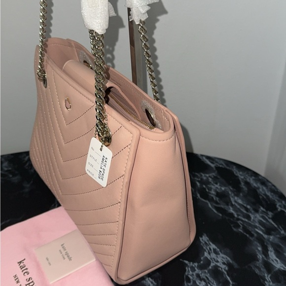 KATE SPADE Handbag Amelia Blush Pink Leather Tote AUTHENTIC NWT - Minor Damage - Picture 10 of 13